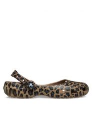 Crocs Baleriny Classic Animal Ballet 212478 Brązowy. Brązowe baleriny damskie Crocs, bez wzorów, z tworzywa sztucznego, bez obcasa. Za 219.99 zł.