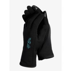 Rękawiczki damskie Rab Power Stretch Contact Glove. Czarne rękawiczki damskie RAB, bez wzorów. Za 140.99 zł.