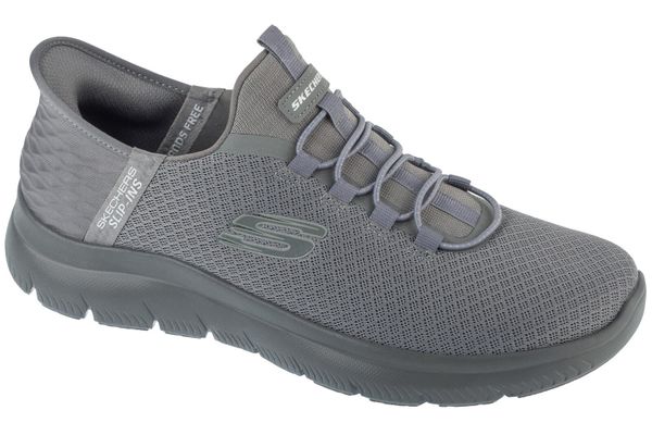 Buty sportowe Sneakersy męskie, Skechers Slip-Ins Summits - High Range. Szare buty sportowe na co dzień męskie Skechers, z materiału, bez zapięcia, trekkingowe. Za 339.99 zł.