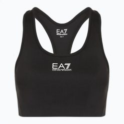 Biustonosz EA7 Emporio Armani Vigor 7. Czarne biustonosze EA7 Emporio Armani, z aplikacjami, z elastanu. Za 159.99 zł.