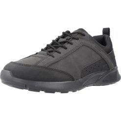 Buty GEOX U SANZIO Czarny. Czarne buty trekkingowe męskie Geox, z syntetyku, bez zapięcia, na fitness i siłownię. Za 281.99 zł.