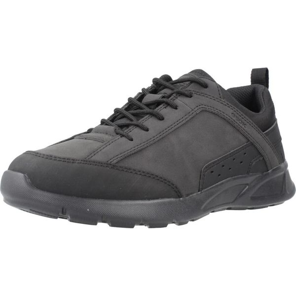 Buty GEOX U SANZIO Czarny. Czarne buty trekkingowe męskie Geox, z syntetyku, bez zapięcia, na fitness i siłownię. Za 281.99 zł.