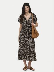 ONLY Sukienka codzienna Zilla Adele 15357778 Beżowy ciemny Regular Fit. Brązowe sukienki damskie Only, na co dzień, m, bez wzorów, z wiskozy, bez kołnierzyka, bez ramiączek, proste. Za 169.99 zł.