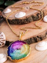 Pierres delicates Pozłacany naszyjnik z zawieszką - dł. 45 cm rozmiar: onesize. Żółte naszyjniki damskie Pierres delicates, pozłacane. Za 91.34 zł.