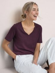 Street One Koszulka Kobiety Bawełna lila, 44. T-shirty damskie Street One, bez wzorów, z bawełny, bez kołnierzyka. Za 129.95 zł.