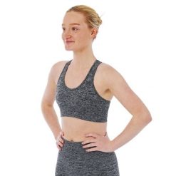 Xtreme Sportswear damski top sportowy Antracyt melanż. Brązowe topy sportowe damskie XTREME SOCKSWEAR, s, bez wzorów, bez ramiączek. Za 125.82 zł.