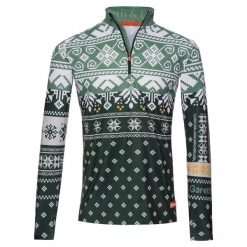 Bluza narciarska Męska Gareth & Lucas Seventy-Eight. Zielone bluzy bez kaptura męskie GARETH & LUCAS, m, z elastanu. Za 229.99 zł.