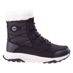 Buty zimowe damskie Hi-Tec Mestia Mid WP Wo's - czarne, Rozmiar buta 37. Czarne buty sportowe na co dzień damskie Hi-tec, bez wzorów, z polaru, trekkingowe. Za 179.99 zł.