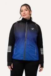 Damskie Kurtka funkcyjna 2 w 1 odpinane rękawy kamizelka odblaski. Niebieskie kamizelki damskie Ulla Popken, plus size, bez wzorów, z elastanu, bez kaptura. Za 311.99 zł.