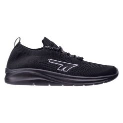 Buty Hi-Tec Rilon 92800654289 czarne. Czarne buty sportowe na co dzień męskie z materiału, bez zapięcia. Za 146.19 zł.