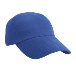 Szczotkowana Bawełniana Czapka Z Daszkiem O Niskim Profilu. Niebieskie czapki męskie RESULT HEADWEAR, bez wzorów, z bawełny. Za 38.99 zł.