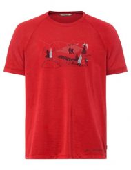 Koszulka Vaude Gleann T-Shirt II. Czerwone t-shirty męskie Vaude, s, bez wzorów, z elastanu, bez kołnierzyka. Za 159.49 zł.