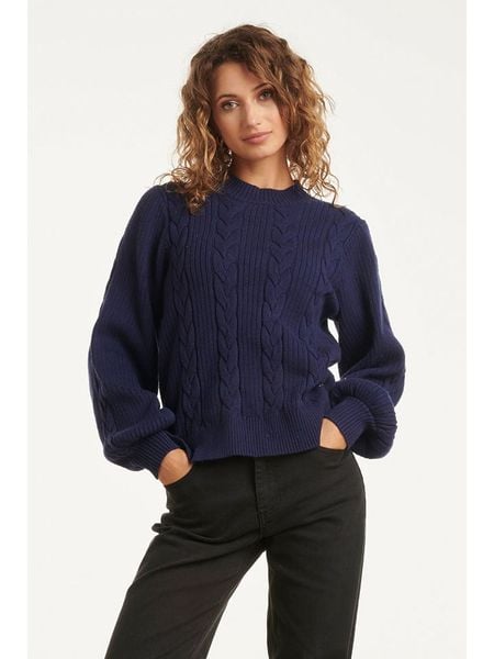 Smashed Lemon Sweter w kolorze granatowym rozmiar: 3XL. Niebieskie swetry klasyczne damskie Smashed Lemon, xl, bez kołnierzyka. Za 104.99 zł.