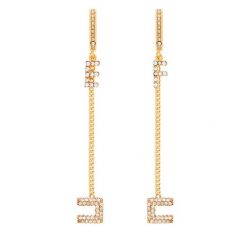 Kolczyki Elisabetta Franchi. Żółte kolczyki damskie Elisabetta Franchi, złote. Za 1,199.00 zł.