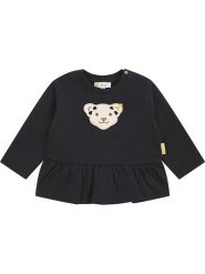 Steiff Bluza w kolorze czarnym rozmiar: 56. Czarne bluzy i bluzki niemowlęce Steiff, bez wzorów, bez ramiączek, bez kaptura. Za 65.85 zł.