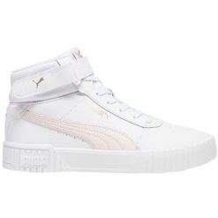 Buty Puma Carina 2.0 Mid 385851 07 białe. Białe buty sportowe na co dzień damskie bez wzorów, z gumy. Za 405.10 zł.