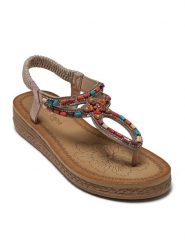 Sixth Sens Sandały w kolorze kremowym ze wzorem rozmiar: 38. Brązowe sandały damskie Sixth Sens, bez wzorów, bez obcasa. Za 91.95 zł.