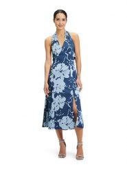 Vera Mont Sukienka w kolorze granatowo-błękitnym rozmiar: 34. Niebieskie sukienki damskie Vera Mont, bez wzorów, bez kołnierzyka, bez ramiączek, midi. Za 135.17 zł.