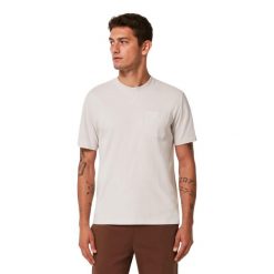 Koszulka Turystyczna Męska Oakley Relax Pocket Ellipse Tee T-Shirt. Białe t-shirty męskie Oakley, m, bez wzorów, bez kołnierzyka. Za 139.10 zł.