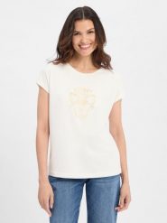 JOOP! Koszulka - Teja Kobiety wiskoza biały, 42. Białe t-shirty damskie Joop!, bez wzorów, z tiulu, bez kołnierzyka. Za 229.95 zł.