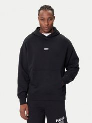 HUGO Bluza Nazardo 50510724 Czarny Loose Fit. Czarne bluzy bez kaptura męskie Hugo, m, z bawełny. Za 349.99 zł.