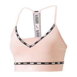 Stanik fitness PUMA Low Impact Puma Strong Strappy. Czarne biustonosze sportowe damskie Puma, bez wzorów. Za 79.99 zł.