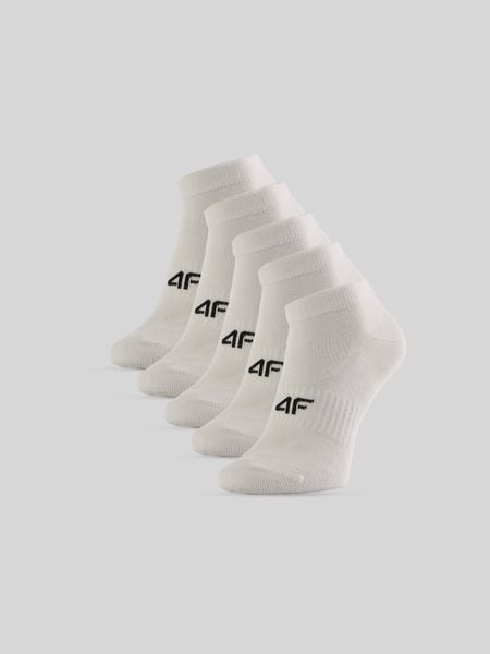 4F Skarpetki krótkie (5-pack) męskie - białe 43-46. Białe skarpetki męskie 4f, bez wzorów, z bawełny. Za 59.99 zł.