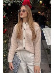 Happiness Istanbul Kardigan w kolorze beżowym rozmiar: S. Brązowe kardigany damskie Happiness Istanbul, s, bez wzorów. Za 144.92 zł.