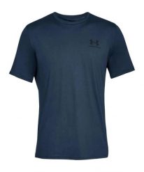 Koszulka sportowa męska Under Armour Sportstyle Left Chest. Czarne t-shirty sportowe męskie Under Armour, m, z bawełny, bez ramiączek, na fitness i siłownię. Za 119.00 zł.