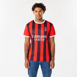 Koszulka domowa AC Milan Męska. Czarne t-shirty sportowe męskie AC MILAN, m, bez ramiączek, do piłki nożnej. Za 214.99 zł.