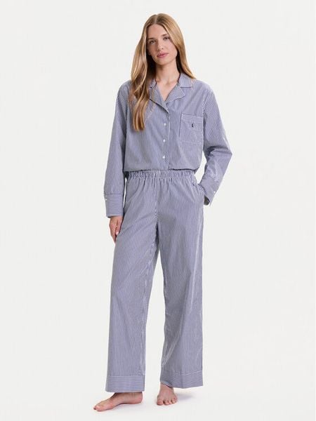 Polo Ralph Lauren Piżama 4P8004 Niebieski Relaxed Fit. Niebieskie piżamy damskie Polo Ralph Lauren, l, bez wzorów, z bawełny, bez ramiączek. Za 559.99 zł.