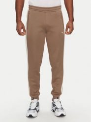 Puma Spodnie dresowe T7 Always On 629588 Brązowy Regular Fit. Brązowe spodnie dresowe męskie Puma, bez wzorów, z dresówki. Za 209.99 zł.