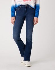 SPODNIE DAMSKIE WRANGLER BOOTCUT DUSTY TRAIL W28BUN14G 112128239. Spodnie materiałowe damskie Wrangler, bez wzorów, z jeansu. Za 199.99 zł.