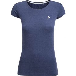 T-shirt damski TSD616 - denim melanż - Outhorn. T-shirty damskie Outhorn, bez wzorów, z bawełny, bez kołnierzyka. W wyprzedaży za 24.99 zł.