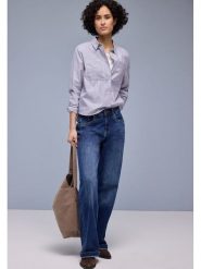 Street One Koszula w kolorze granatowo-białym rozmiar: 36. Białe koszule damskie Street One, bez wzorów, z bawełny, street, bez kołnierzyka, bez ramiączek. Za 110.81 zł.