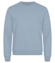 Clique Miami Roundneck – unisexowy sweter z bawełny i poliestru z recyklingu. Niebieskie bluzy bez kaptura męskie CLIQUE, l, bez wzorów, z bawełny, bez kołnierzyka. Za 166.81 zł.