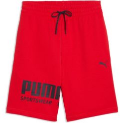 Szorty męskie Puma Sport Graphic Shorts Tr. Czerwone szorty męskie Puma, bez wzorów, z bawełny, sportowe. Za 190.00 zł.
