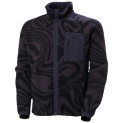 Bluza dresowa z nadrukiem Helly Hansen Panorama Pile Snap. Fioletowe bluzy bez kaptura męskie Helly Hansen, m, z dresówki. Za 607.15 zł.