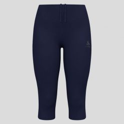 Legginsy damskie Odlo ESSENTIAL Tights 3/4. Niebieskie legginsy damskie Odlo, bez wzorów. W wyprzedaży za 242.99 zł.
