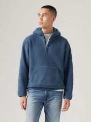 Levi's Bluza polarowa w kolorze granatowym rozmiar: S. Niebieskie bluzy z kapturem męskie Levi's, s, z polaru. Za 118.01 zł.