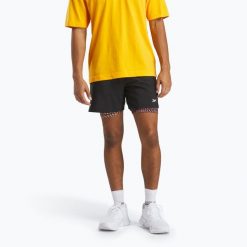 Spodenki Reebok Athlete Hype 2-IN-1. Czarne szorty sportowe męskie REEBOK FITNESS, na fitness i siłownię. Za 209.99 zł.