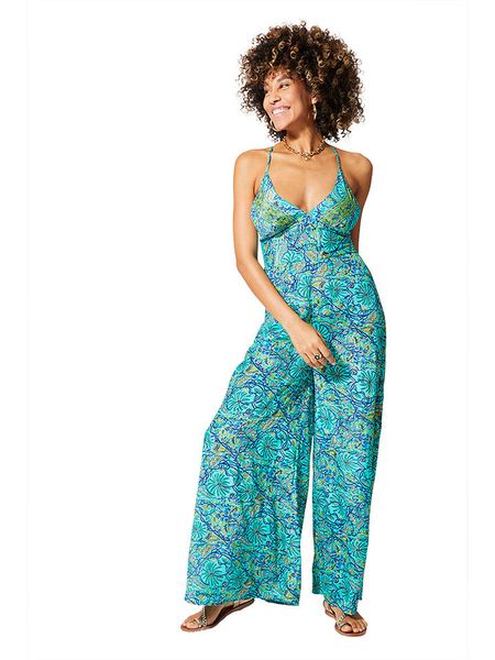 Ipanima Kombinezon w kolorze turkusowym rozmiar: 38/40. Niebieskie kombinezony damskie Ipanima, bez wzorów, klasyczne, bez kołnierzyka, bez ramiączek. Za 88.02 zł.