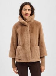 S.Oliver BLACK LABEL kurtka ze sztucznego futra Kobiety brązowy|beżowy, 40. Brązowe kurtki damskie s.Oliver Black Label, s, bez wzorów, bez kaptura. Za 749.95 zł.