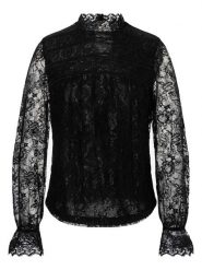 More & More Bluzka w kolorze czarnym rozmiar: 42. Czarne bluzki damskie MORE & MORE, bez wzorów, z koronki, bez kołnierzyka, bez ramiączek. Za 130.50 zł.