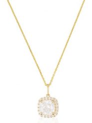 OR ÉCLAT Złoty naszyjnik "Biella" z zawieszką - dł. 43 cm rozmiar: onesize. Białe naszyjniki damskie Or Éclat, złote. Za 826.99 zł.