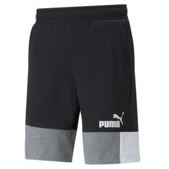 Krótki Mężczyzna Puma Ess+ Block czarny. Czarne szorty męskie Puma, m, z materiału, na fitness i siłownię. Za 179.50 zł.