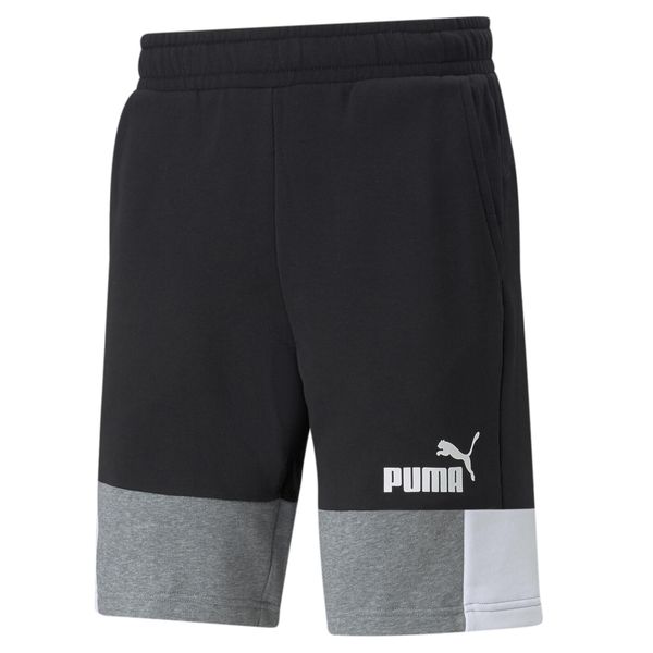 Krótki Mężczyzna Puma Ess+ Block czarny. Czarne szorty męskie Puma, m, z materiału, na fitness i siłownię. Za 179.70 zł.