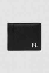 KARL LAGERFELD Czarny portfel skórzany Monogram. Czarne portfele męskie Karl Lagerfeld, bez wzorów. W wyprzedaży za 285.99 zł.