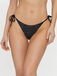 Guess Dół od bikini E4GO06 KC5Z0 Czarny. Czarne bikini damskie Guess, z aplikacjami. Za 209.99 zł.