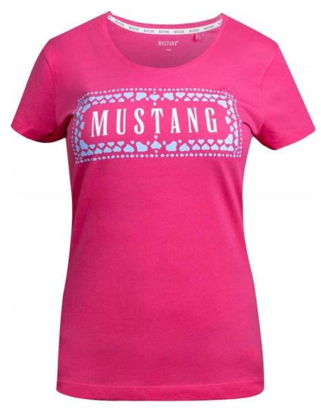 Koszulka Damska Mustang Sportowa Bawełna Logo. Czerwone bluzki sportowe damskie Mustang, m, z bawełny, bez kołnierzyka, bez ramiączek. Za 69.00 zł.